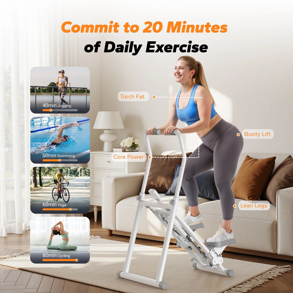 MERACH Stair Stepper for Home Compact Foldable Vertical Climber - Full-Body Workout Stepper, Home Gym Cardio Exercise Equipment