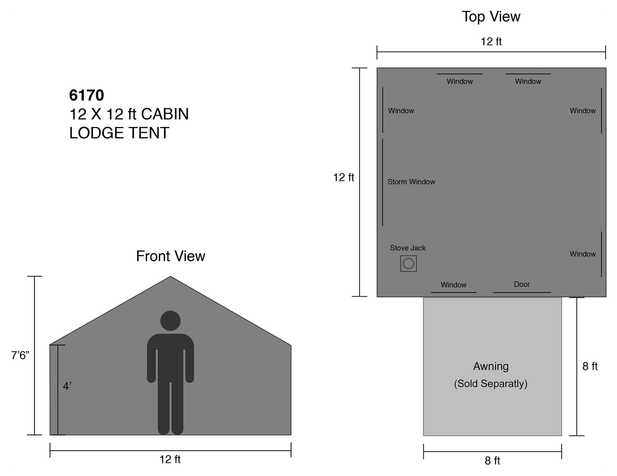 Open Box Kodiak Canvas 6170 8-Person Cabin Lodge Tent