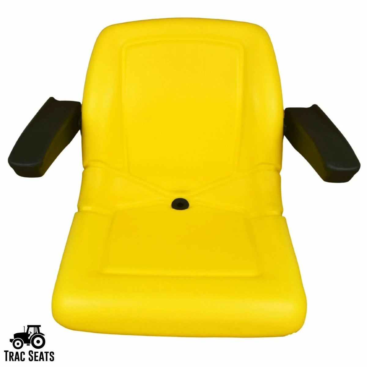 Trac Seats John Deere Compact Tractor Flip Up Style Seat with Armrests LVA19040, Yellow