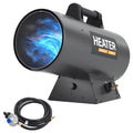 125,000 BTU Forced Air Propane Heater, Adjustable Portable Torpedo Heater for Garage, Jobsite and Construction Sites - 10ft Hose