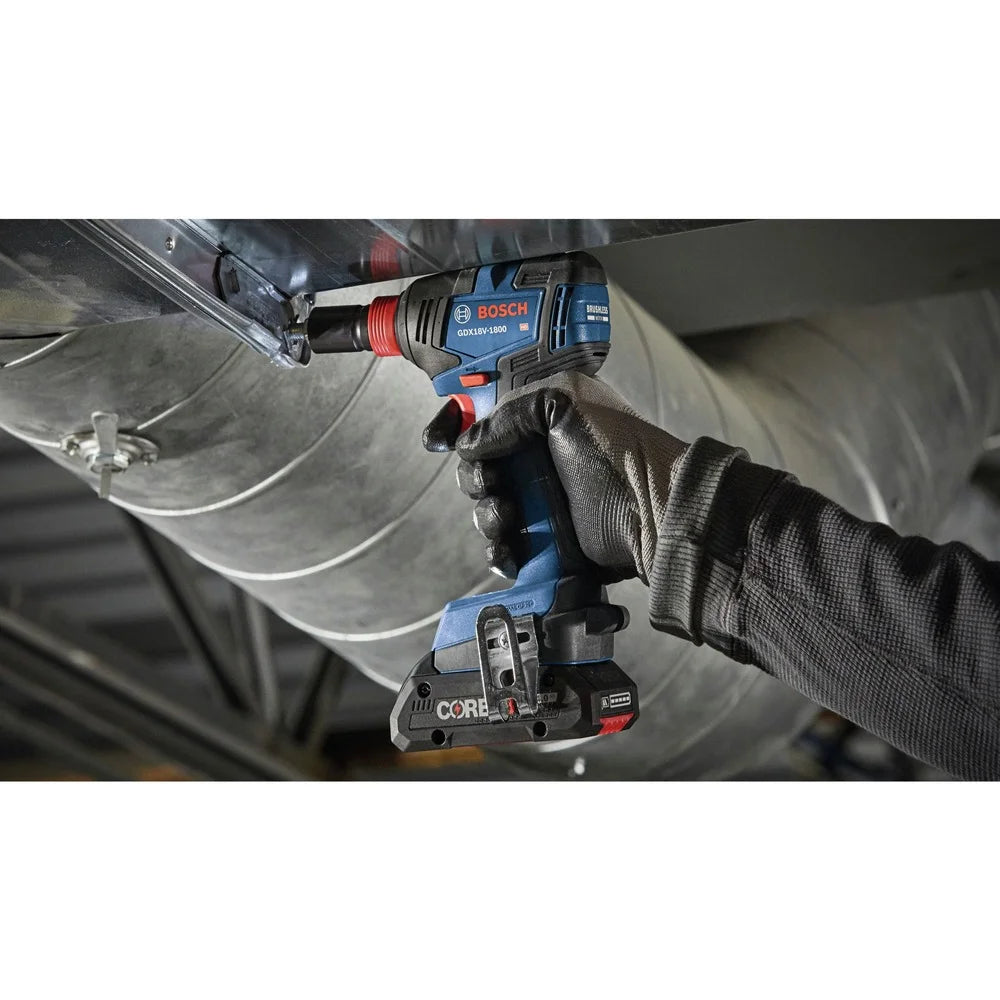 Restored Premium Bosch GXL18V-497B23-RT 18V Brushless Lithium-Ion Cordless 4-Tool Combo Kit with (1) 4 Ah and (1) 2 Ah Batteries (Refurbished)