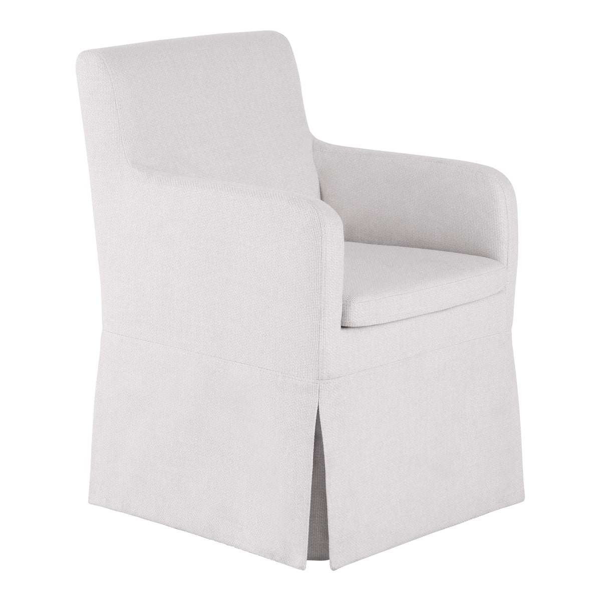 My Texas House Wren Slipcover Dining Chair with Rolling Caster Wheels, Cream