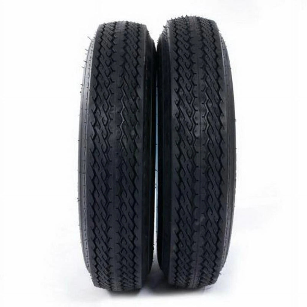 Ktaxon 1 Pair of Trailer Tires & Rims 4.80-12 480-12 4.80 X 12 4 Lug Wheel White Spoke 780LBS