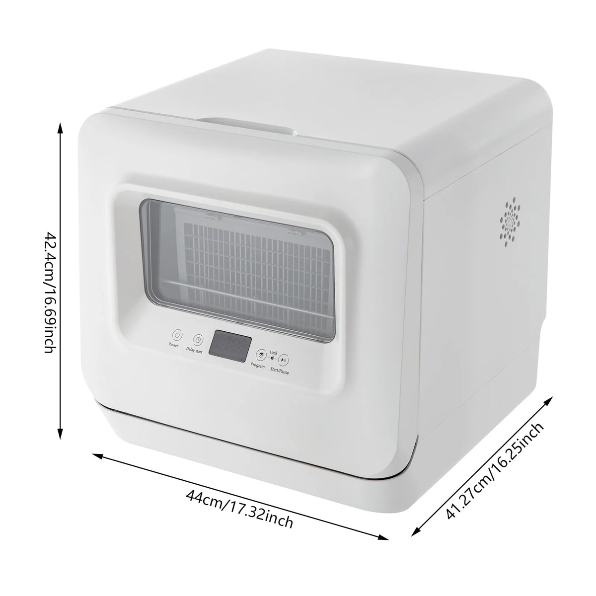 Compact Countertop Dishwasher 6-8 Place Settings, 4 Washing Modes, Efficient 785W Power, Low Noise, Automatic Drying, Ideal for Small Kitchens and Apartments