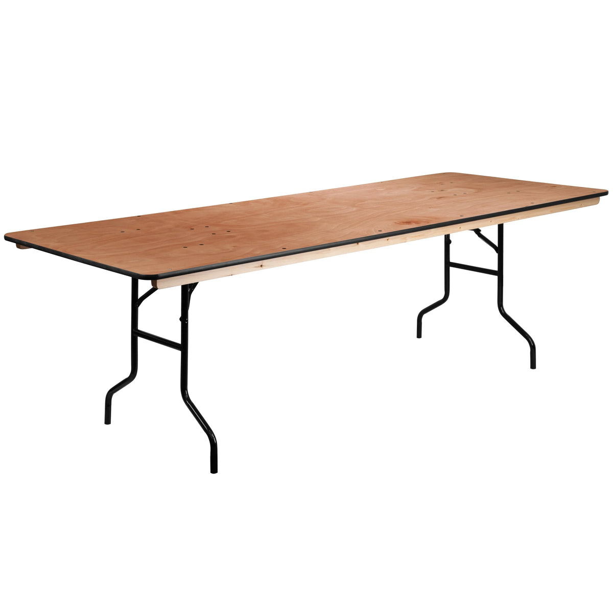 Flash Furniture Fielder 8-Foot Rectangular Wood Folding Banquet Table with Clear Coated Finished Top