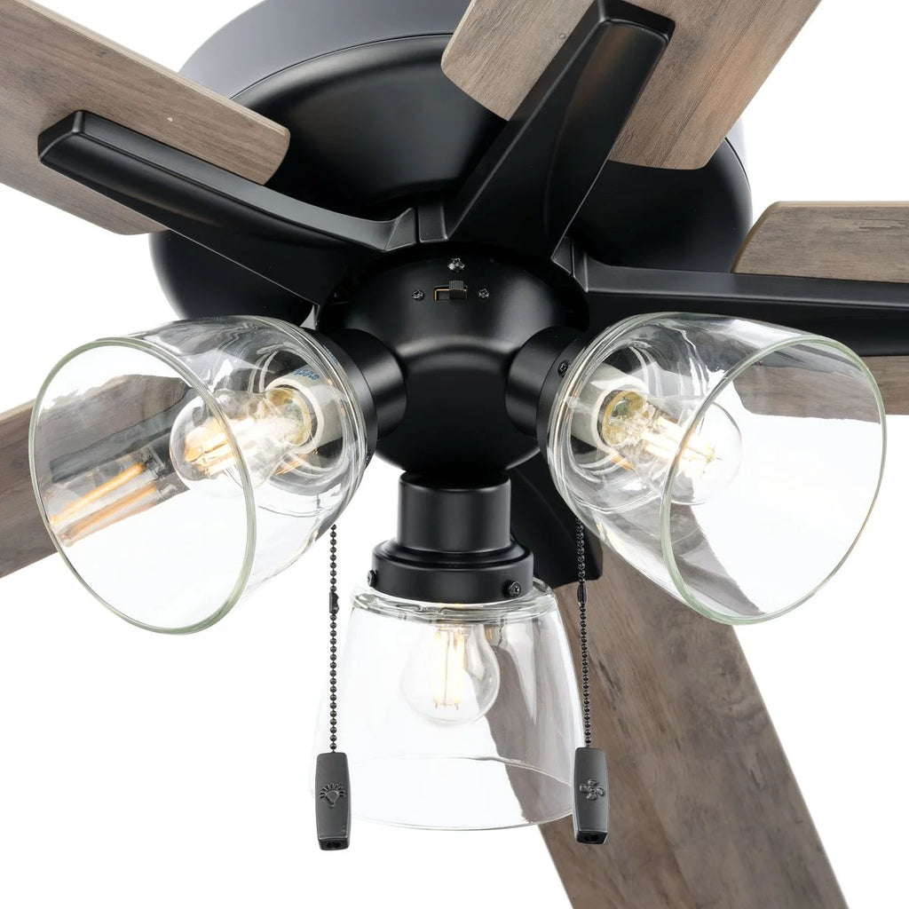 Better Homes & Gardens 52" Bronze Transitional Ceiling Fan, 5 Reversible Blades, 3 LED Bulbs Included