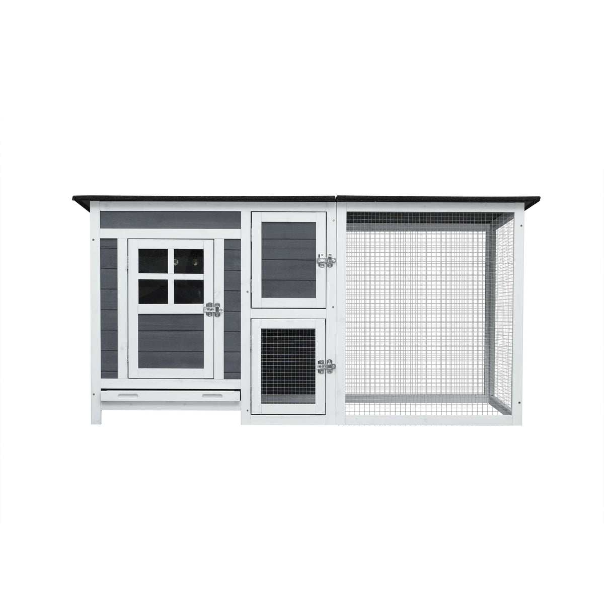 Chicken Coop with Run Wooden Cage,Outdoor Indoor Chicken Rabbit Small Animal House