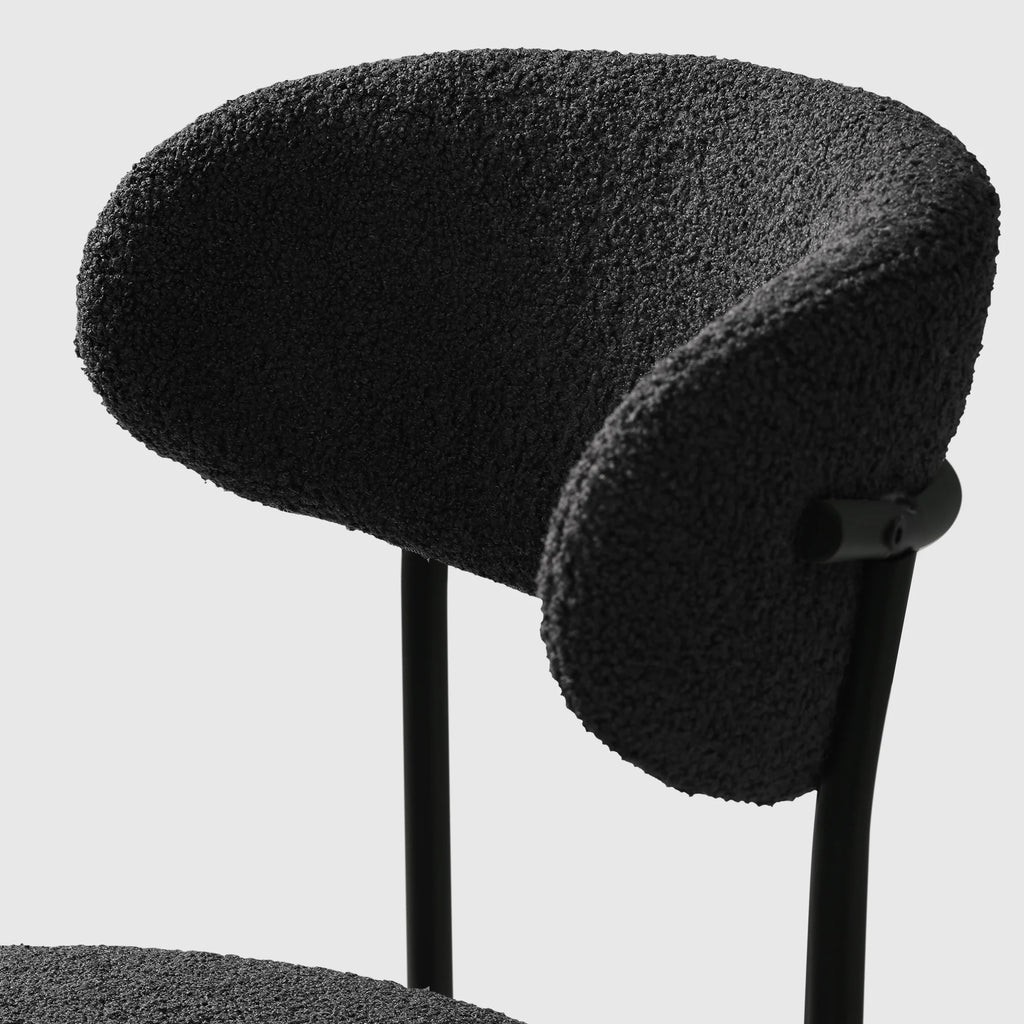 WestinTrends Alexandria Mid-Century Modern Upholstered Sherpa Round Dining Chairs (Set of 4), Sunset Gold