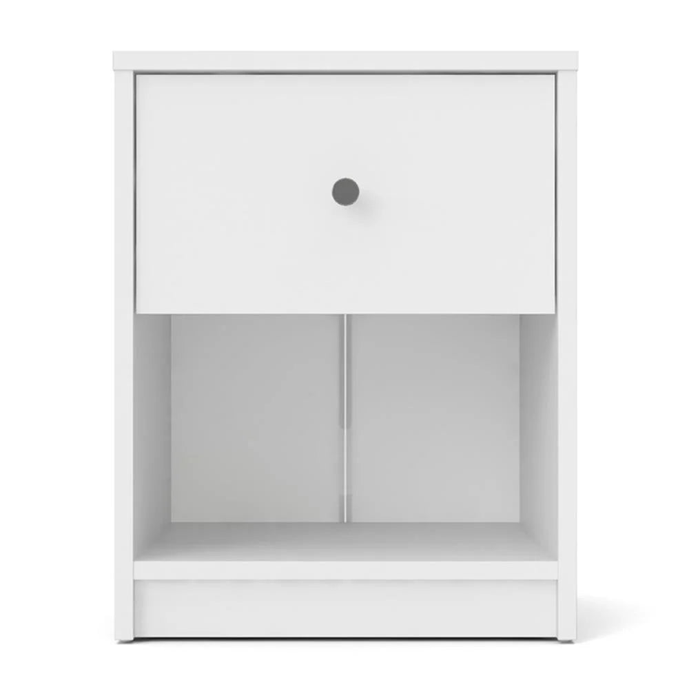 Pemberly Row 4 Pieces Set of Modern Wood Bedroom Furniture in White Finish