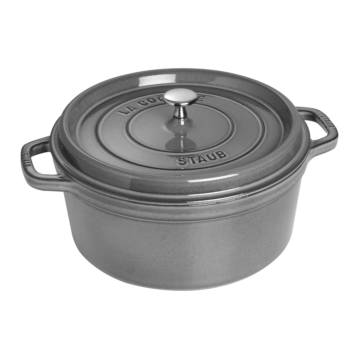 Staub Cast Iron 7-qt Round Cocotte - Grenadine
