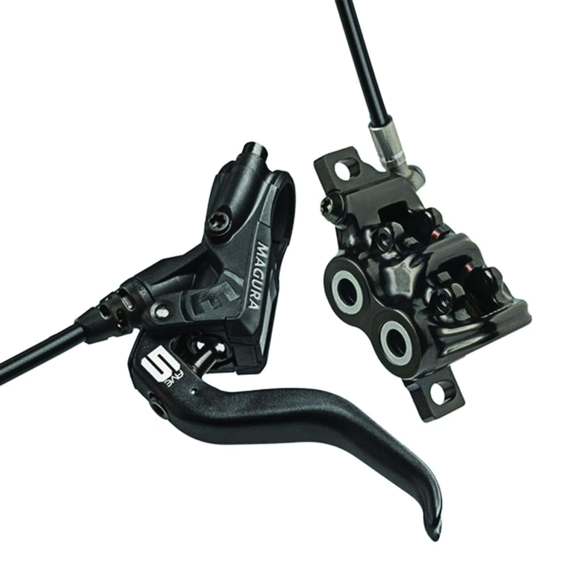 Magura MT5 Disc Brake and Lever - Front or Rear, Hydraulic, Post Mount, Black