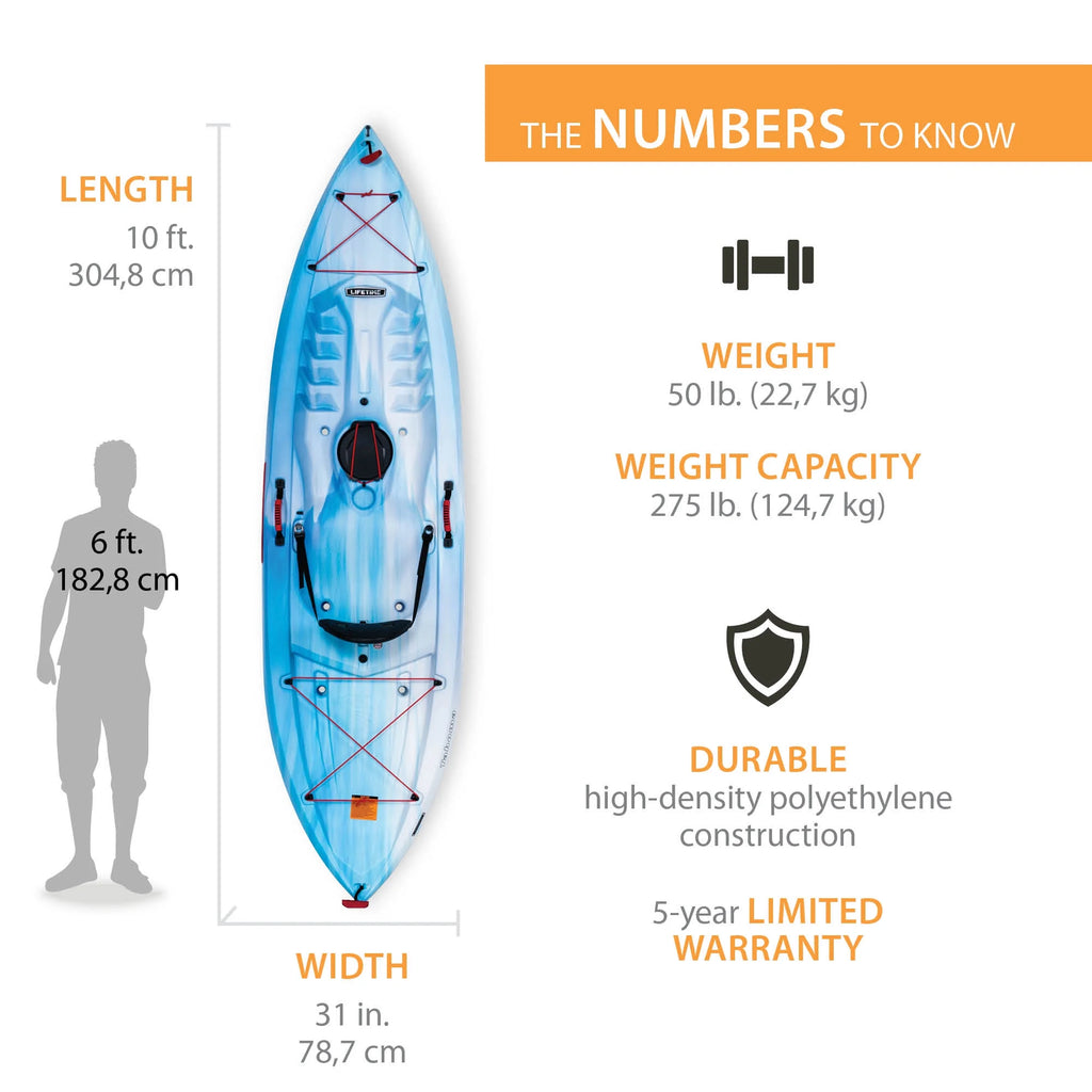 Lifetime Tahoma 10 ft. Sit-on-Top Kayak, Emperor Fusion (91346)
