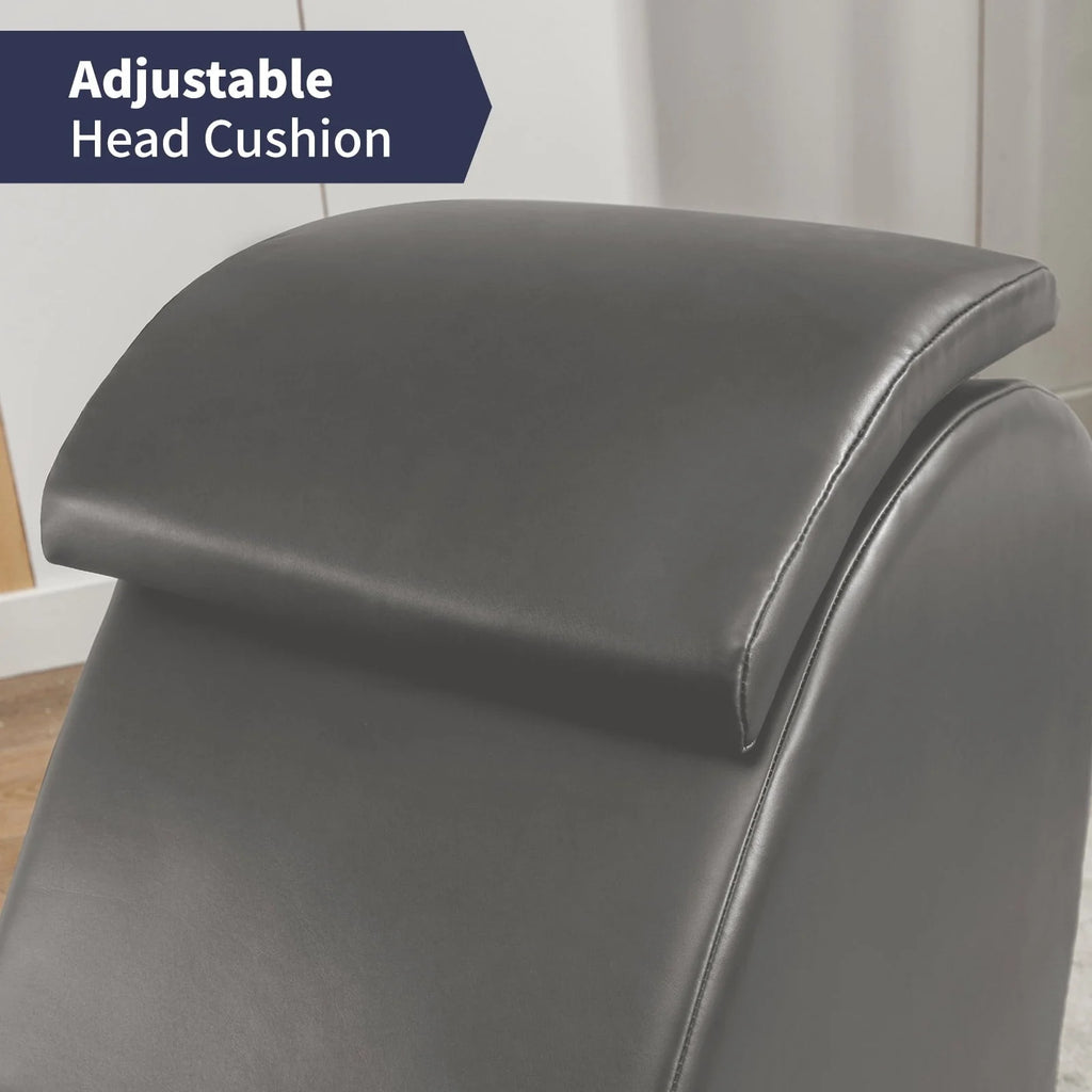 MUZZ Yoga Chair,Curved Yoga Chaise Lounge for Adults Stretching Exercising Relaxing,Chaise Lounge Chair with Adjustable Mats for Living Room Apartment Indoor(Dark Grey)