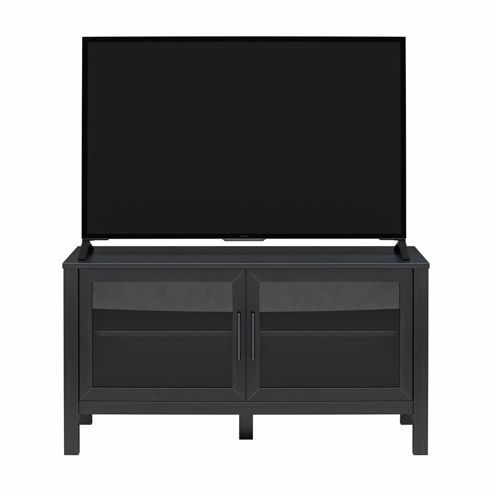 Mainstays Glass Door TV Stand for TVs up to 55", Spring Pine