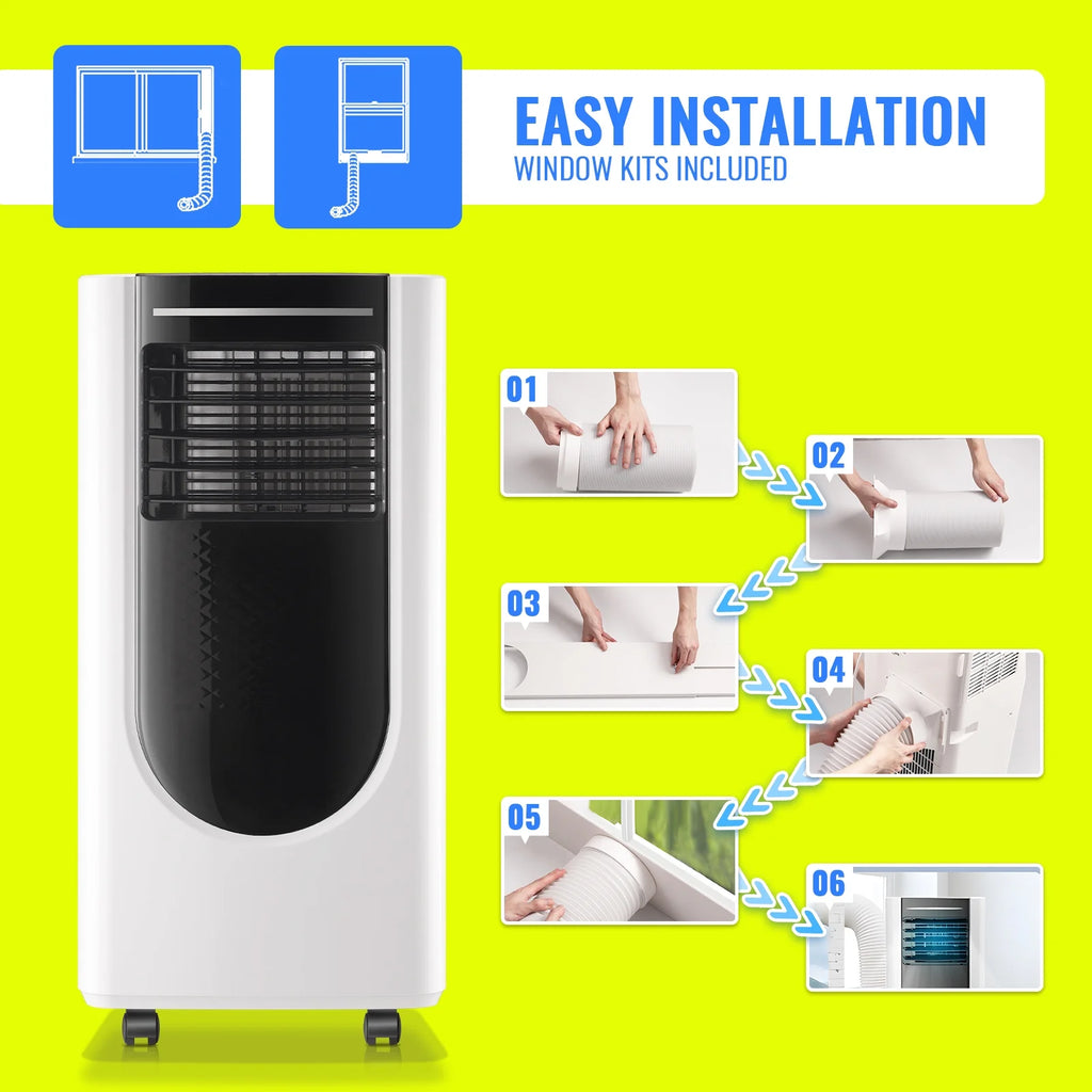 TACOOL Portable Air Conditioner 8000 BTU Portable Ac Unit up to 250 Sq, 3 IN 1 with Remote Control, All White, New