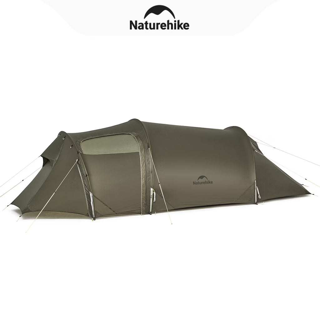 Naturehike, Ultralight Hiking Tent, Tear-resistant Tunnel Tent, Waterproof Camping Tent, Windproof Tent with Hall, 15D Lightweight Silicone-coated Nylon Fabrics,Large size for 2/3 Person.