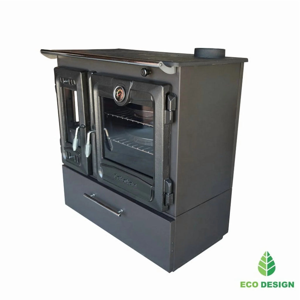 Multifunctional Wood Burning Cast Iron Stove with Oven 3D Box Cooking Baking Heating Stove Suitable For Tiny House and Farm House