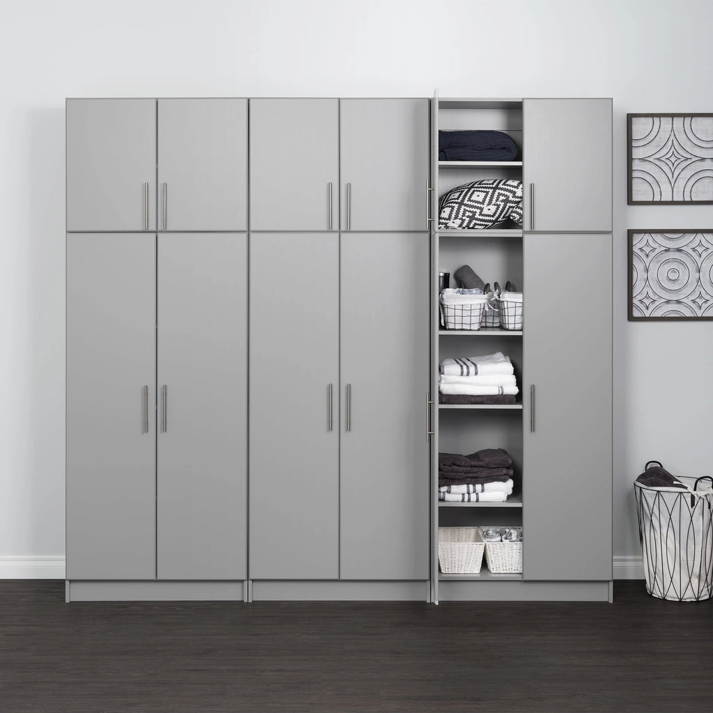 Prepac Elite 2 Door Standing Storage Cabinet, Light Gray