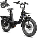 Electric Bike for Adults with 1500W Peak Motor,80Miles Max Range,7 Speed Gear,750WH Detachable Battery,Folding Ebike with 20'' Fat Tire，Full Suspension UL Certificated Bicycle