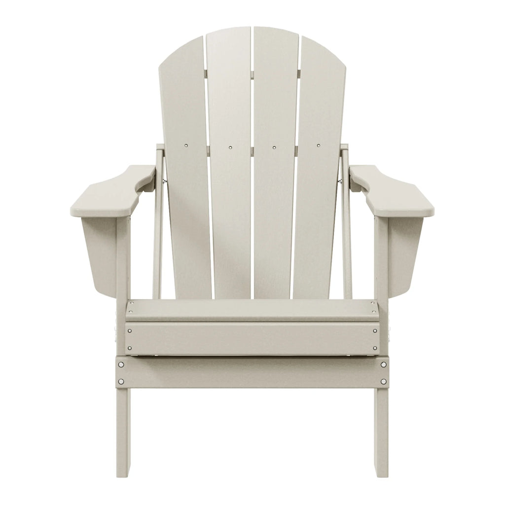 Westintrends Outdoor Folding HDPE Adirondack Chair, Patio Seat, Weather Resistant, Dark Brown