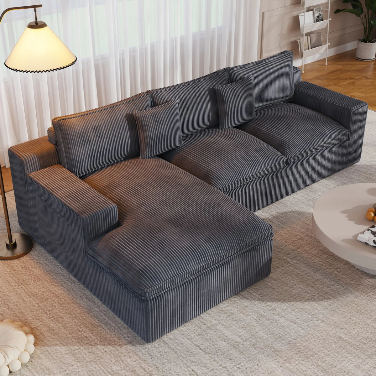 108 Modular Sectional Sofa, Cloud Sectional Couch with Deep Seat, Modern Modular L-Shape Sofa Couch with Chaise,Upholstered Couches for Living Room Bedroom