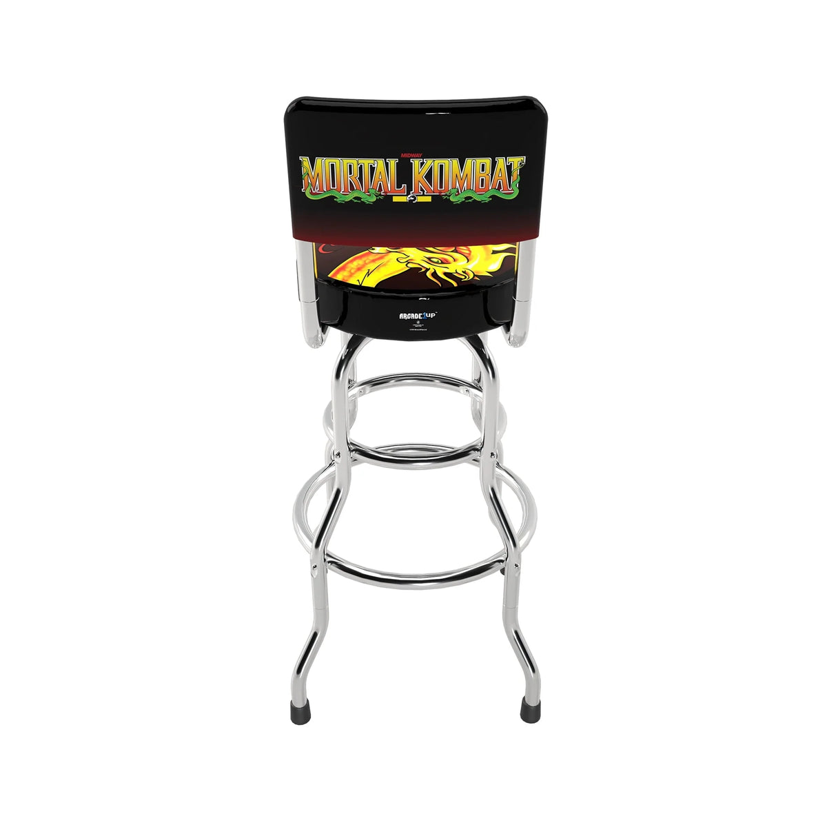 Arcade1UP Midway Legacy Mortal Kombat High Back, Adjustable Height, Video Game Stool with Swiveling Padded Seat, Orin Edition