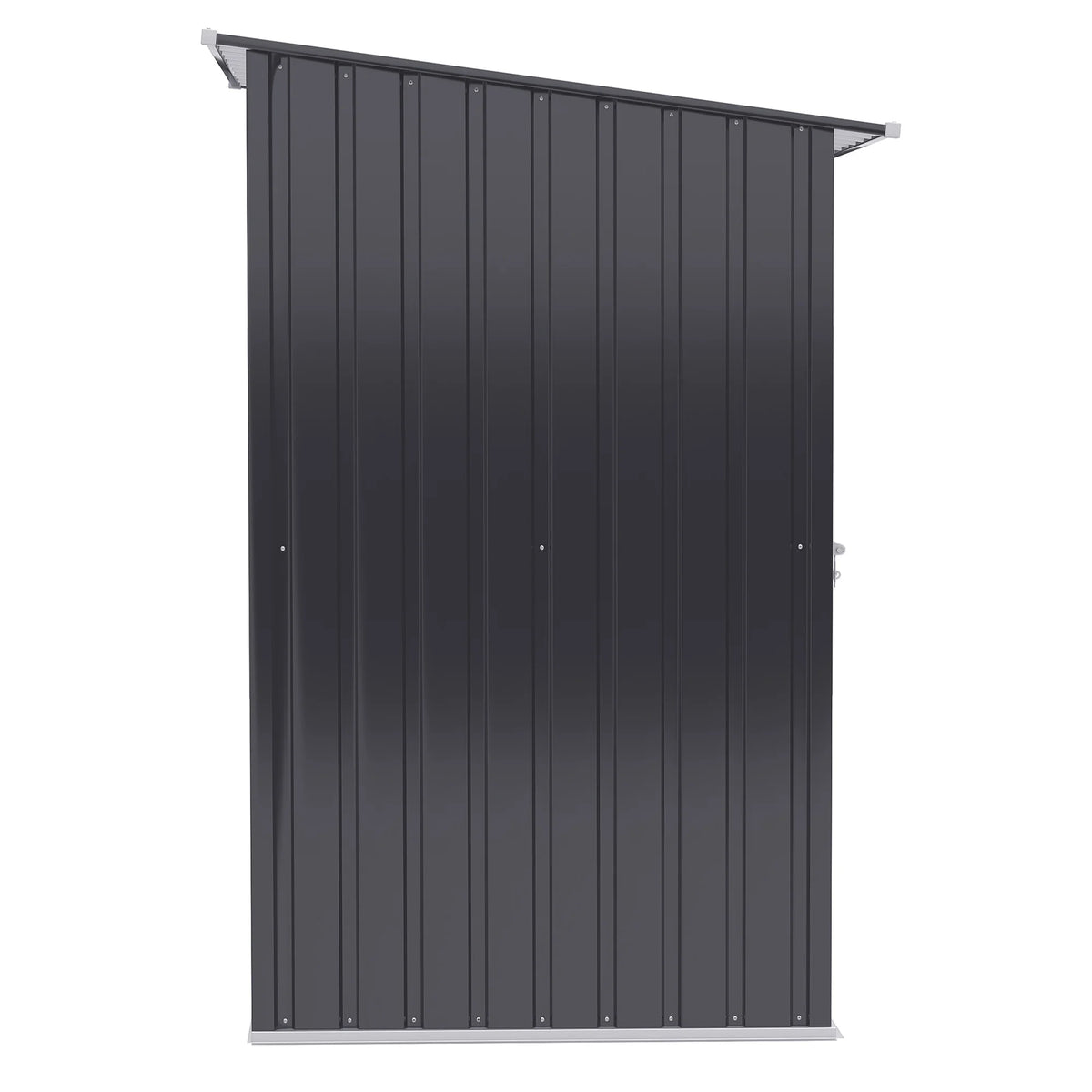 Outsunny Metal Outdoor Storage Shed with Lockable Doors, 3.3' x 3.4', Brown
