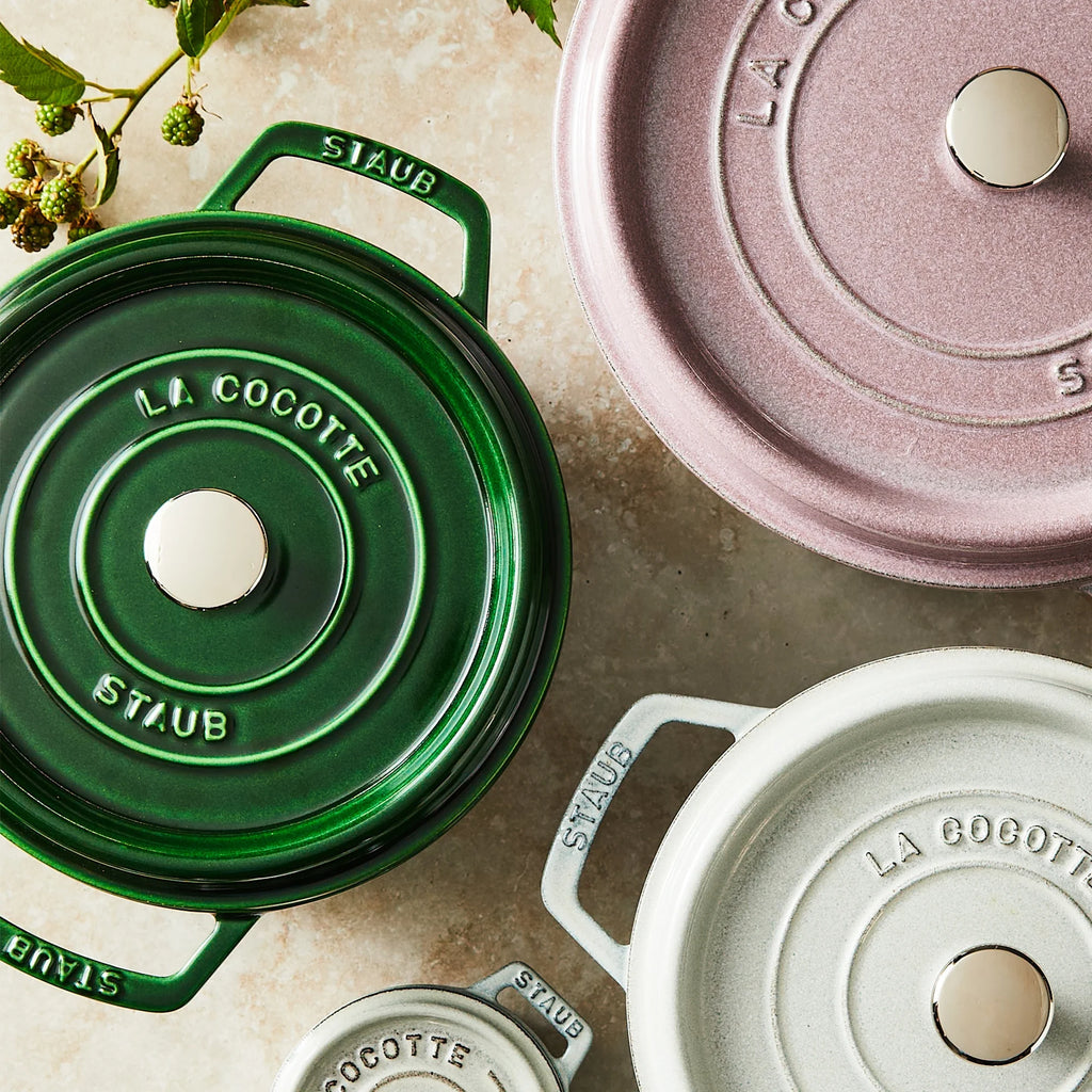 Staub Cast Iron 4-qt Round Cocotte - Matte Black