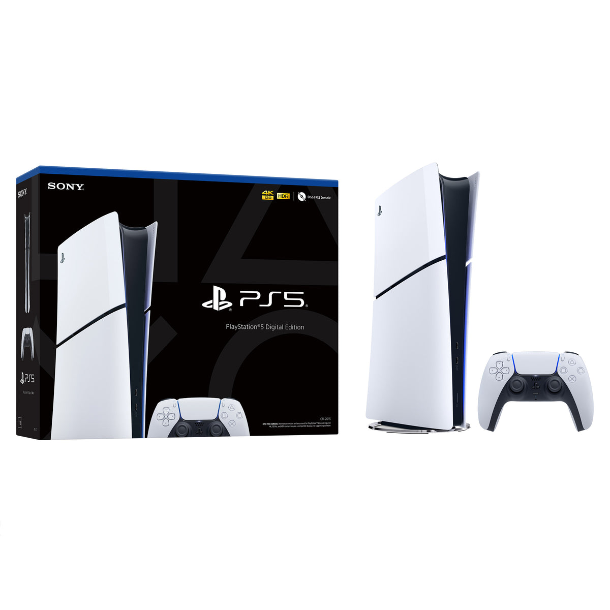 Sony Playstation 5 Digital Slim Console & DualSense Controller Bundle