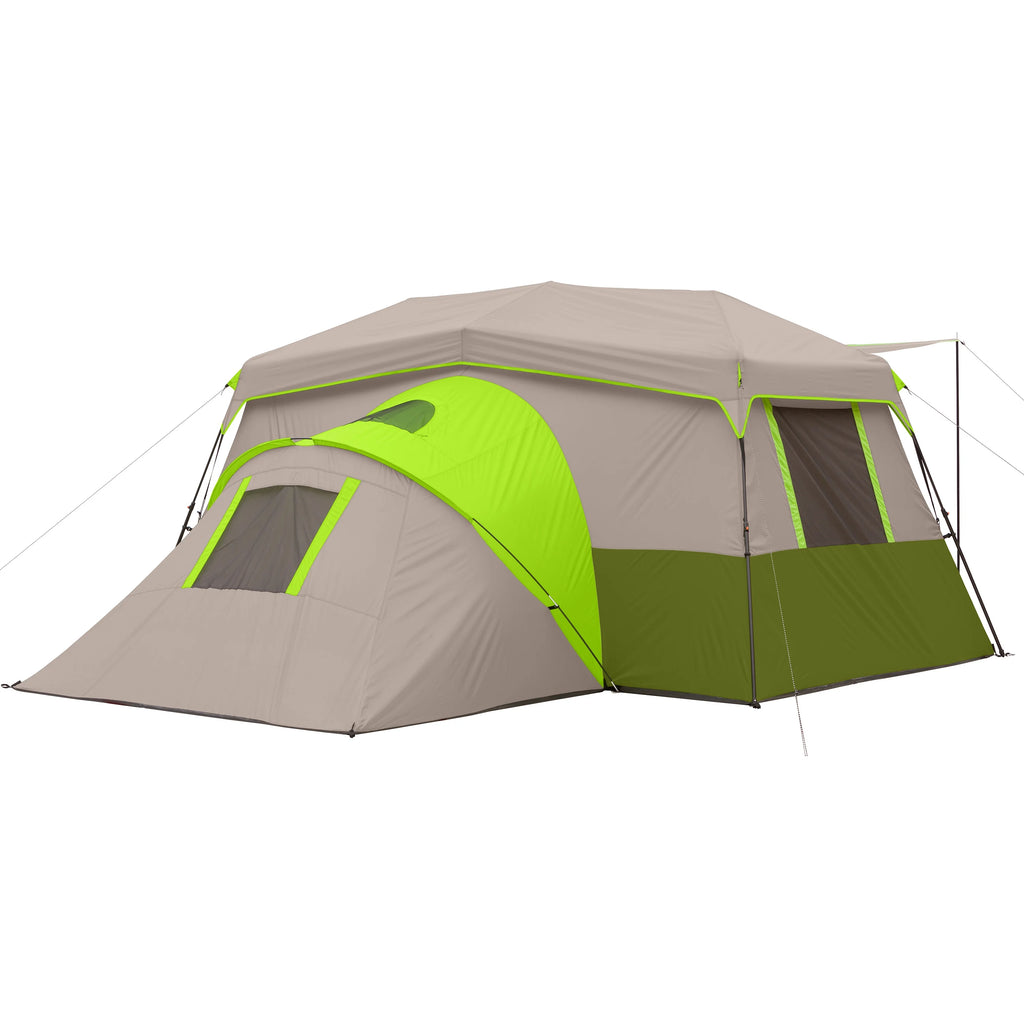 Ozark Trail 11-Person Instant Cabin Tent with Private Room 3-Room Family Camping Tent with Awning