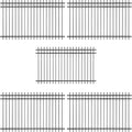 Fencer Wire Pack of 5 Heavy Duty Pinnacle Fence Barrier Panel, 5FT Height X 8FT Width Anti-Rust Metal Fencing Panel, 2 Diameter Steel Outdoor Decorative Garden Fence Panel for Yard, Pool, Patio