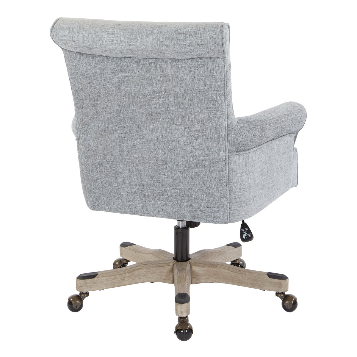 Megan Office Chair in Olive Green Fabric with Grey Wash Wood