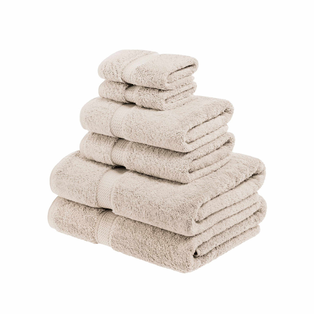 Egyptian Cotton 900 GSM Hotel Quality 6-Piece Towel Set, 2 Face, 2 Hand, and 2 Bath Red