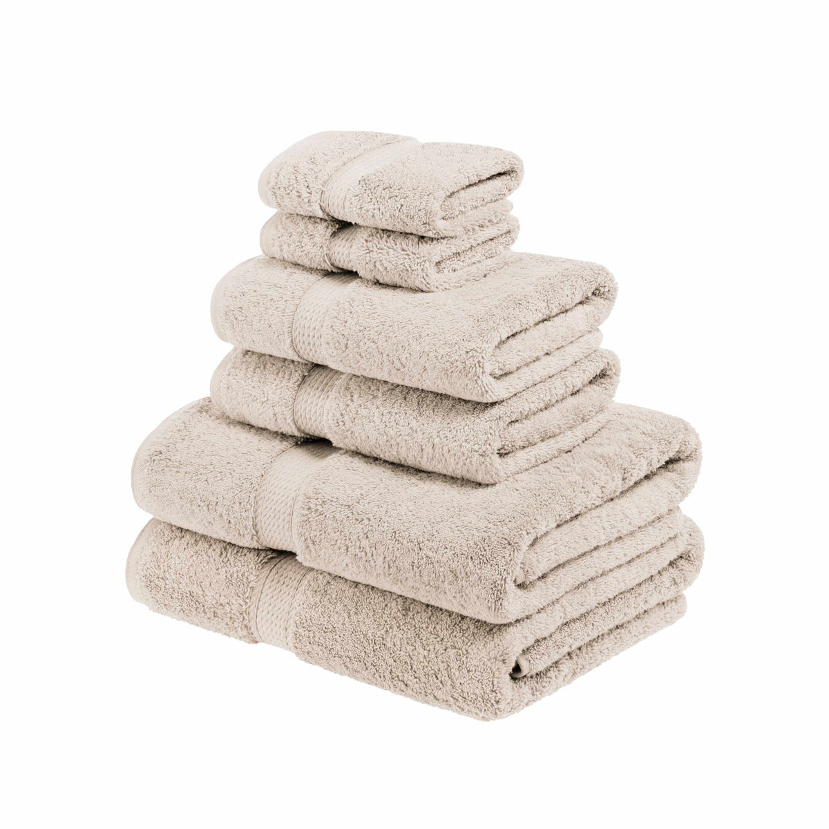 Egyptian Cotton 900 GSM Hotel Quality 6-Piece Towel Set, 2 Face, 2 Hand, and 2 Bath Red