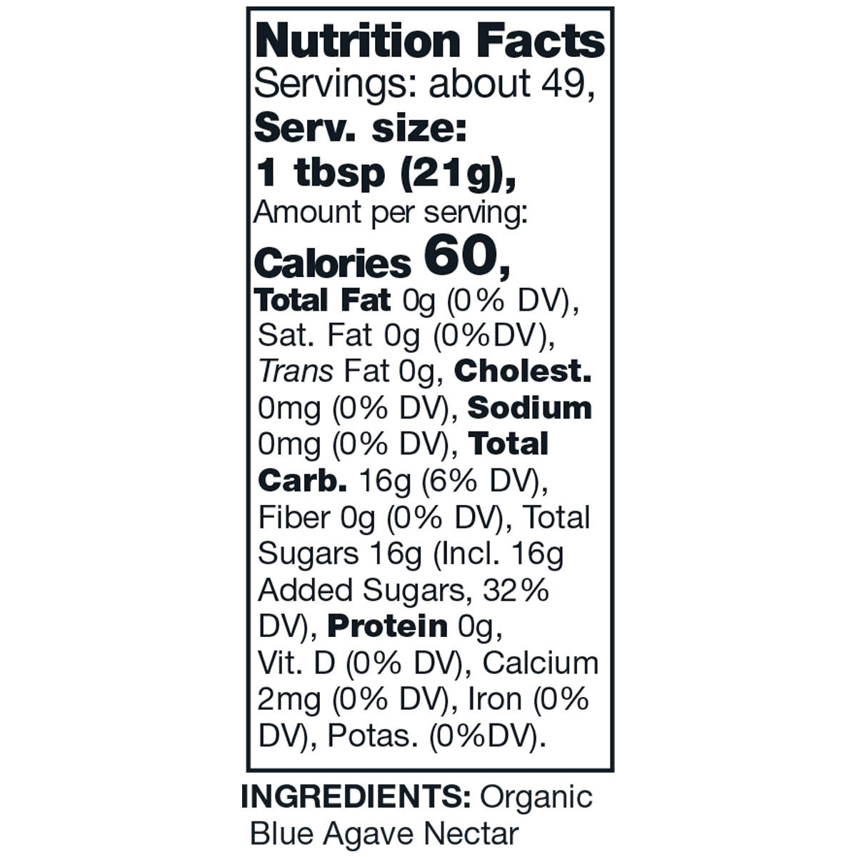Kirkland Signature Organic Blue Agave, 36 oz, 2-count