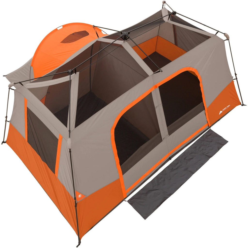 Ozark Trail 11-Person Instant Cabin Tent with Private Room 3-Room Family Camping Tent with Awning