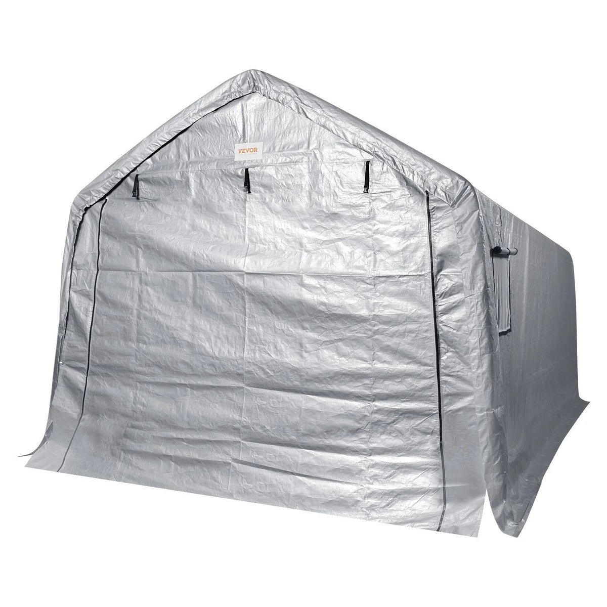 10x15x8ft Heavy Duty Portable Garage Tent Canopy Carport with Roll-up Zipper Door & Ventilated Windows for Car, Motorcycle, Bike, Outdoor Storage
