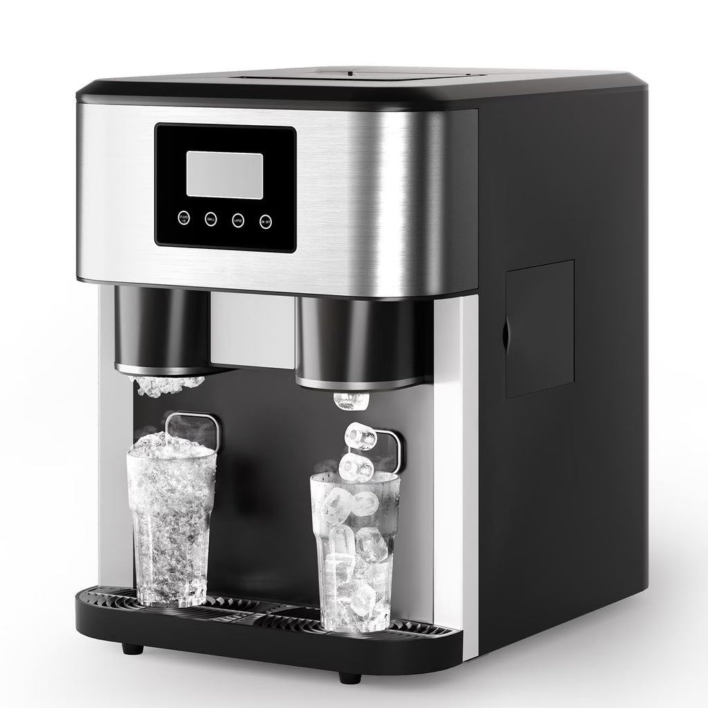 TABU 40Lbs/24H Countertop Ice Maker Machine,3 in 1 Ice Maker with Water Dispenser,Crushed Ice,Black