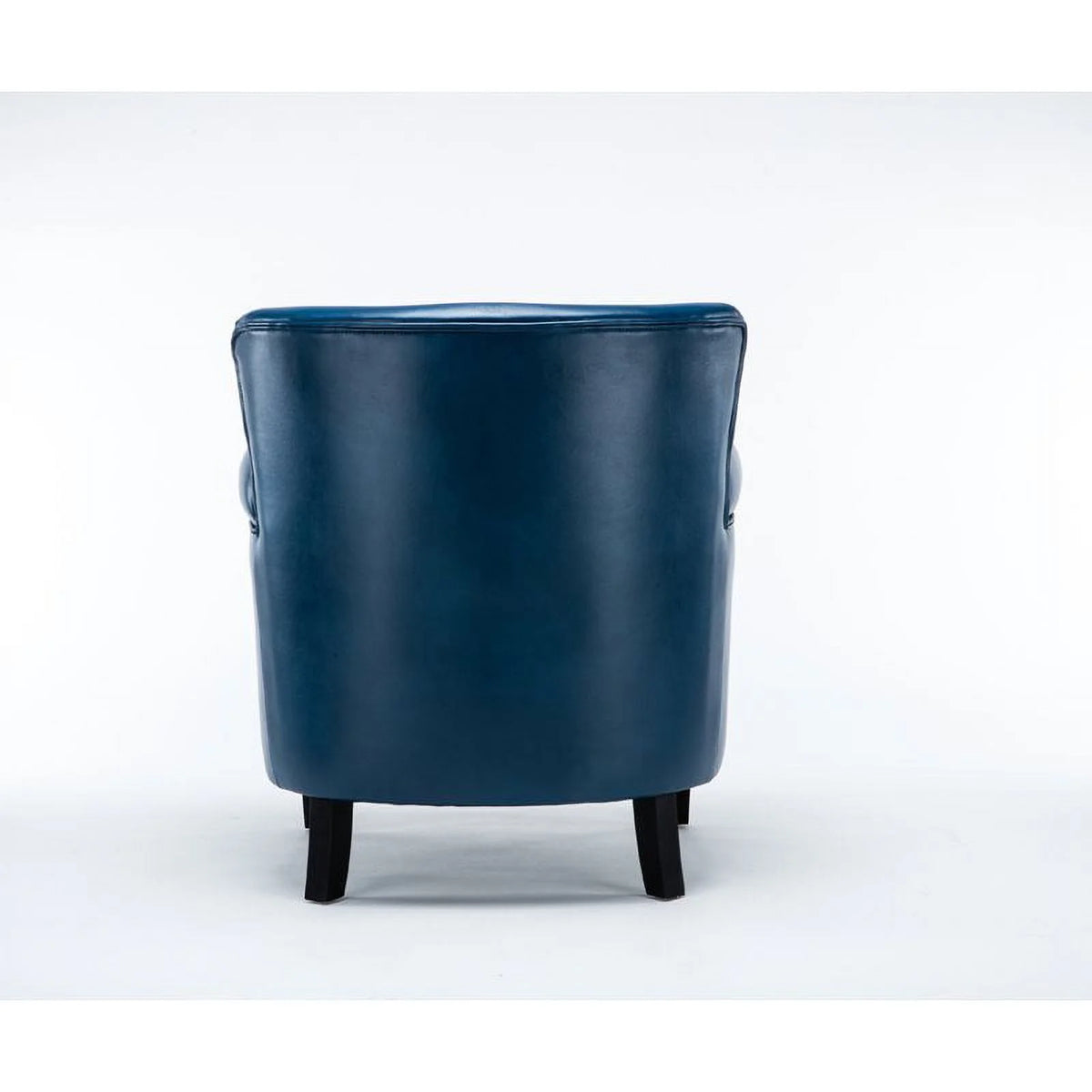 Comfort Pointe Holly Navy Blue Faux Leather Club Chair with Nail Head Trim