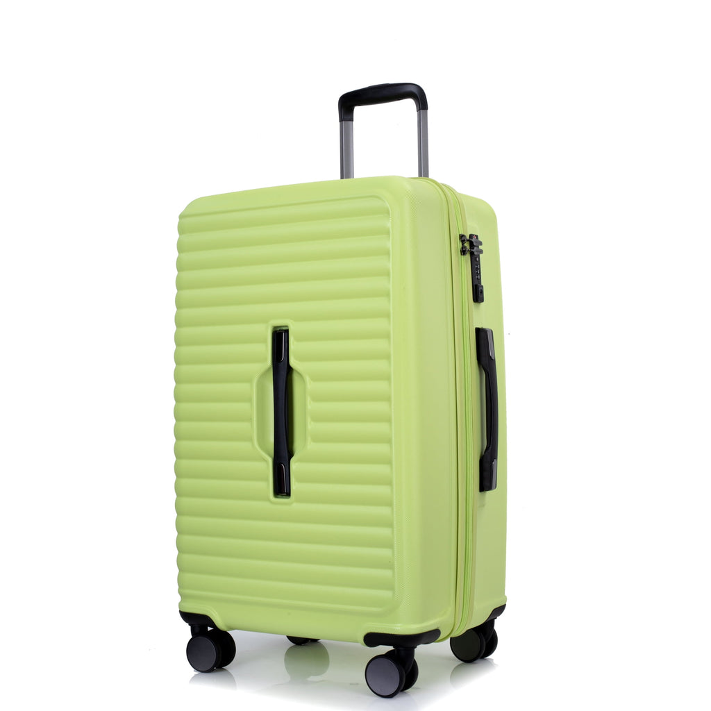 PAPROOS 3-Piece Luggage Set (20''/24''/28''), Hardshell Lightweight Suitcase with USB Port and Side Hooks, Travel Luggage with TSA-Lock, Hardside Rolling Luggage for School, Travel, Pink