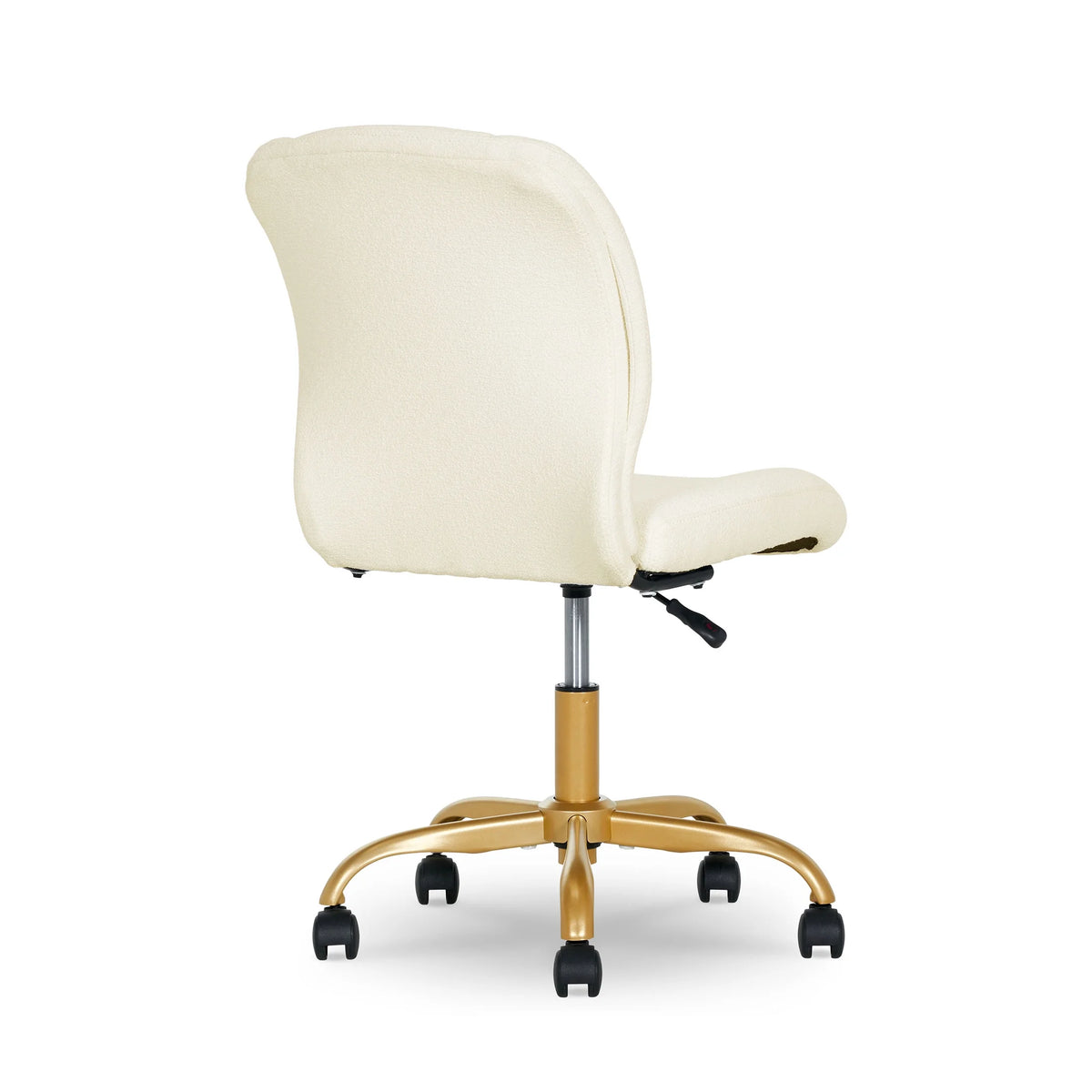 Mainstays Boucl Armless Office Chair for Adults and Teens, Cream