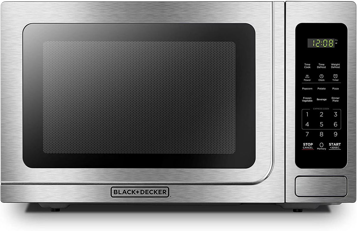 BLACK+DECKER 1.4 cu ft Countertop Microwave Ovens in Stainless Steel