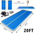 20 X 6.6 FT Inflatable Air Mat Tumble Track Tumbling Mat, 8 Inches Thickness Training Mat With Carry Bag Electric Pump for Home/Gym/Yoga/Training/Cheerleading