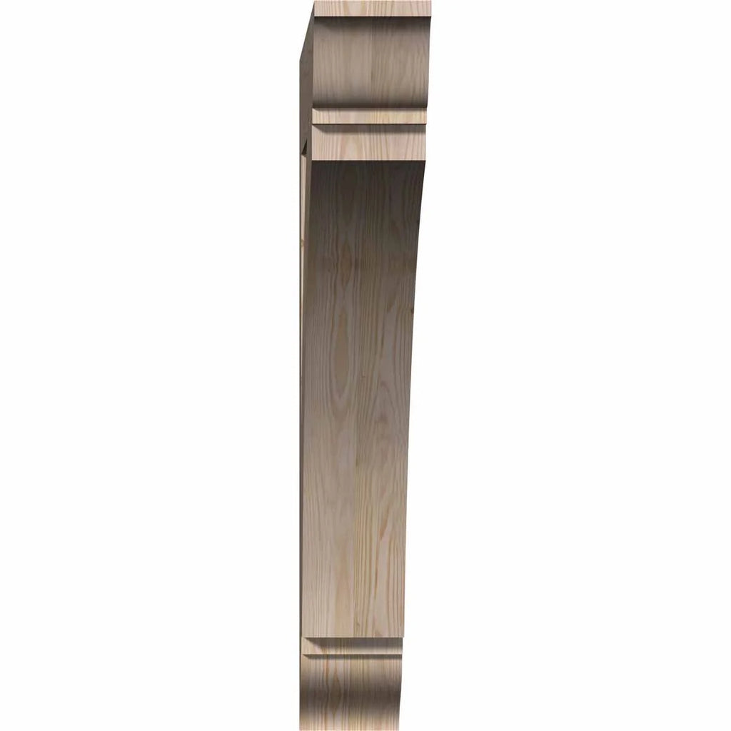 Ekena Millwork 4"W x 18"D x 18"H Thorton Traditional Rough Sawn Bracket, Western Red Cedar
