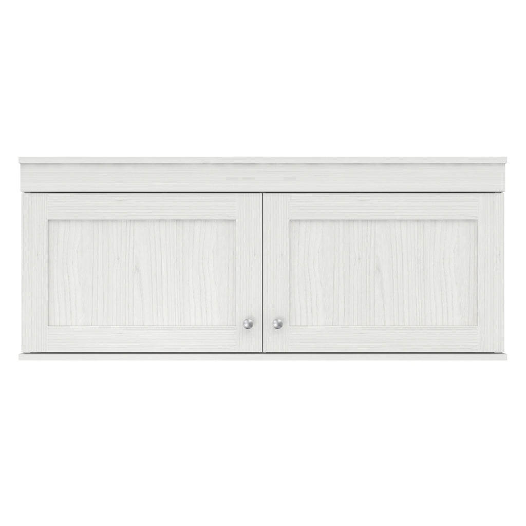 Inval Shaker Wall Mounted 2-Door Laminate Kitchen Cabinet 47"W, Washed Oak