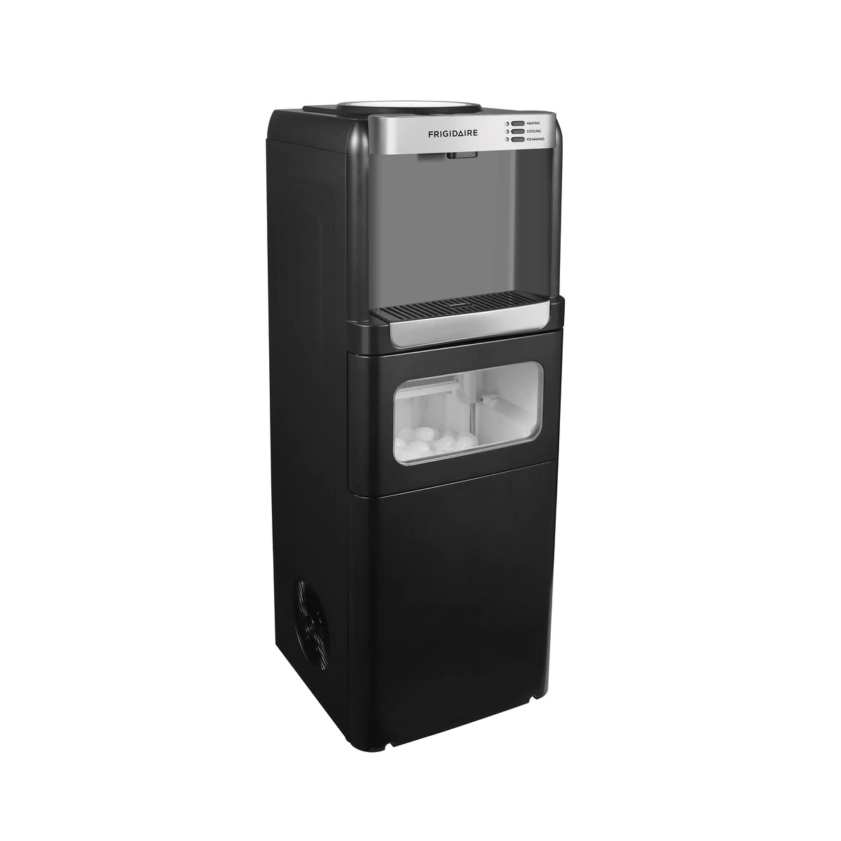 Frigidaire 3-in-1 Water Cooler Dispenser with Built-in Ice Maker Hot & Cold, 5 Gallon, Black