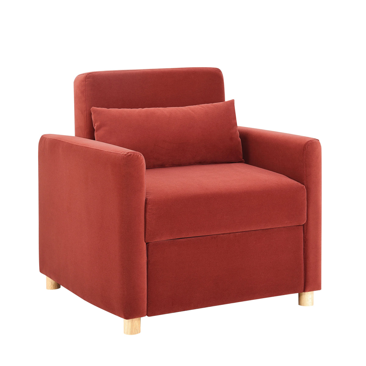 Serta Carly Scandinavian Style Convertible Chair, Ivory Fabric