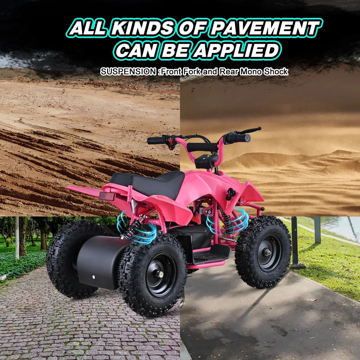 Aoemoe 500W Ride-On Racer 15mph Speed, 36V Battery, 45 60 Min Play, Blue