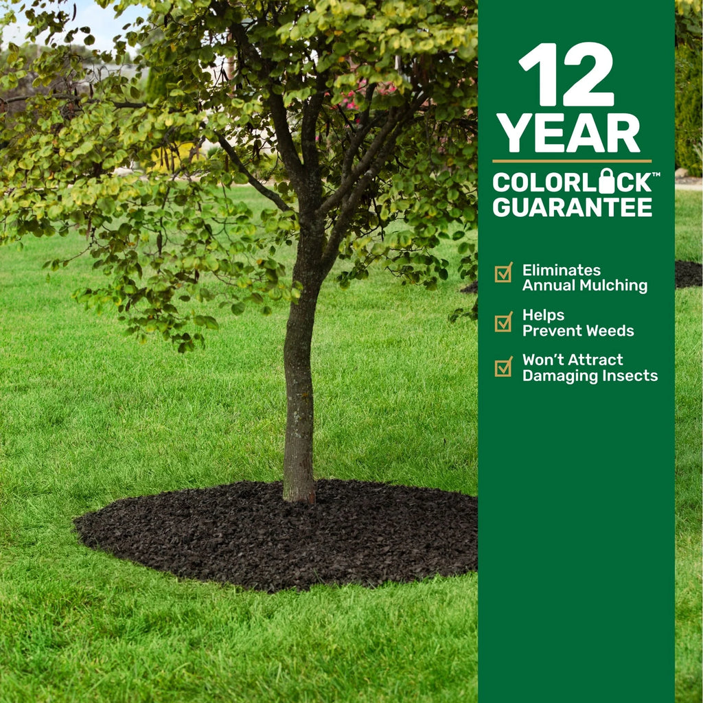 GroundSmart Black Rubber Mulch, 37.5 Cu Ft