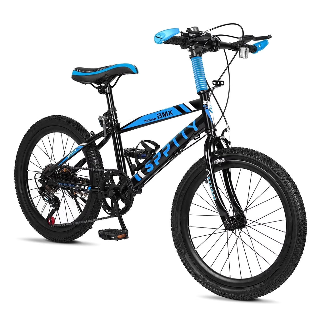 SPPTTY 20-24 inch Bike,6-Speed Mountain Bike for Men Women Boys Girls,Comfort Saddle,Blue